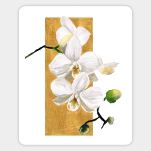 White Orchid Magnet